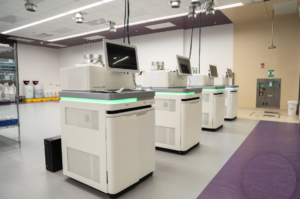 Grail technician working in lab